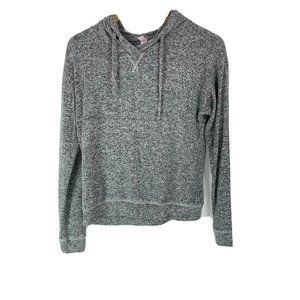 Xhilaration S Small Hoodie Sweatshirt Sweater Thin Knit Gray Lounge Short Length